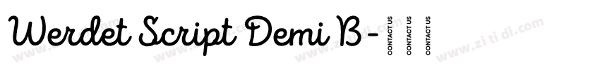 Werdet Script Demi B字体转换